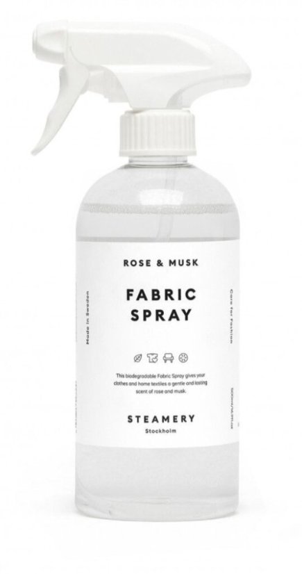 Osvěžující sprej na oděvy Rose & Musk STEAMERY